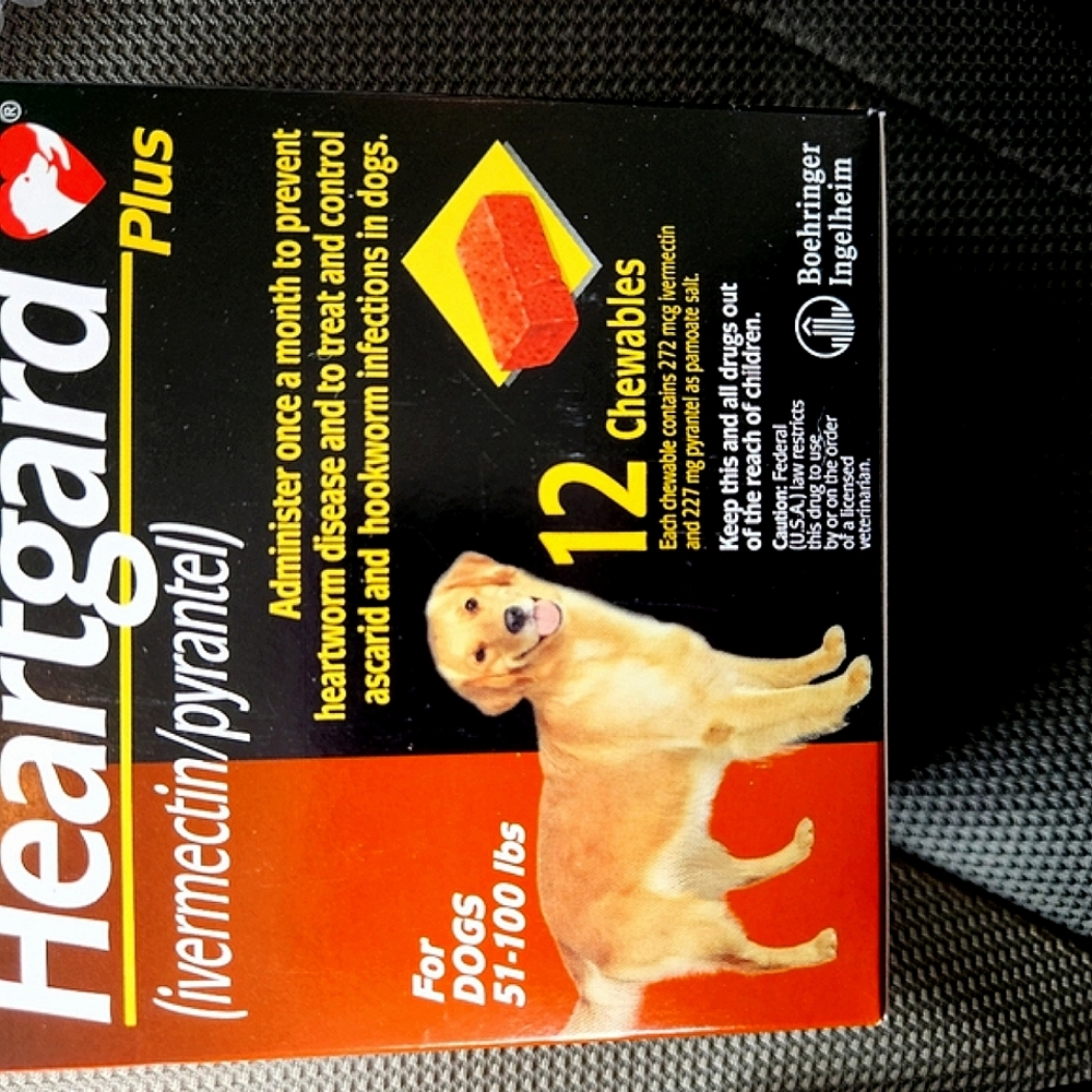 Heartgard Heartworm Prevention Dogs 51-100lbs 12ct